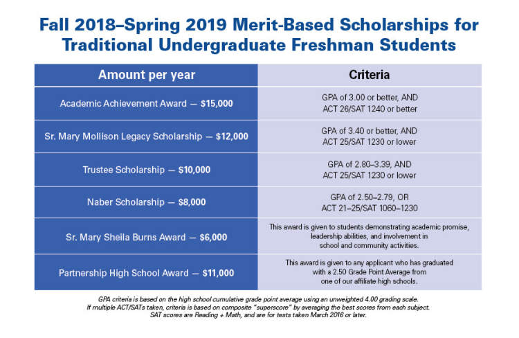 Merit-based scholarships USA